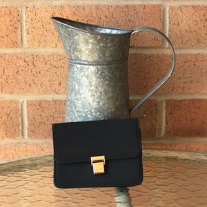 Black Evening Clutch w/Silver Accents | NWOT